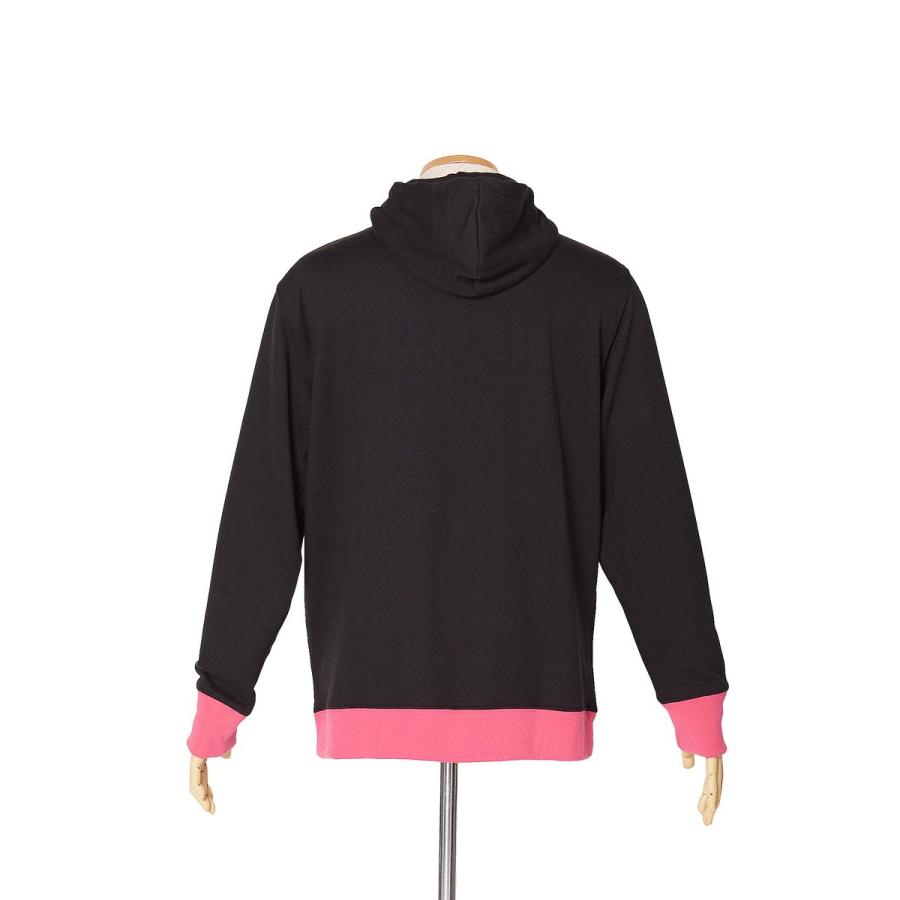 ネオンカラー パーカー メンズ ジップアップパーカー ジップパーカー スウェット セットアップ可能 黒 | improves | 08