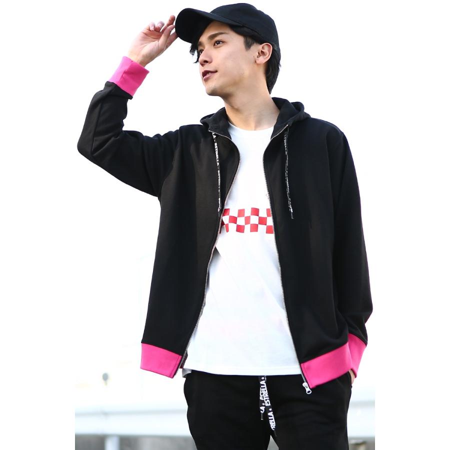 improves ネオンカラー パーカー メンズ ジップアップパーカー