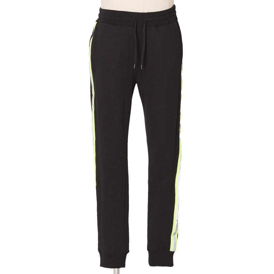 KIJUN Double Line Track Pants スウェット パンツ improves 蛍光 ラインパンツ メンズ ダンス スウェット ジョガー