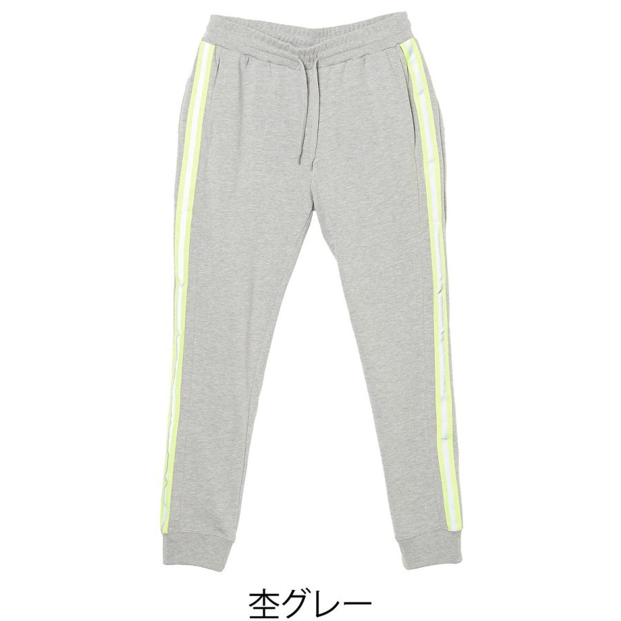 蛍光 ラインパンツ メンズ ダンス スウェット ジョガーパンツ サイドライン スウェットパンツ セットアップ可能 黒 | improves | 03