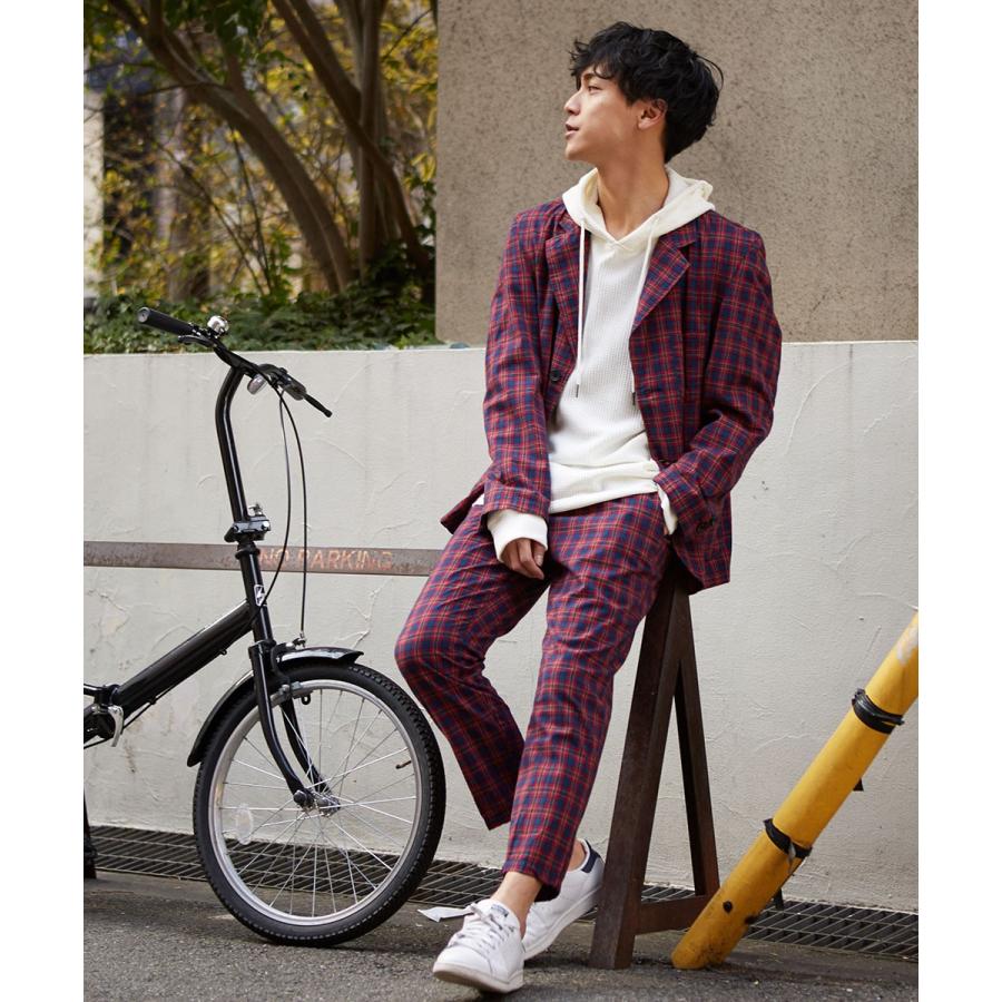 improves チェック テーラードジャケット メンズ 春 アウター