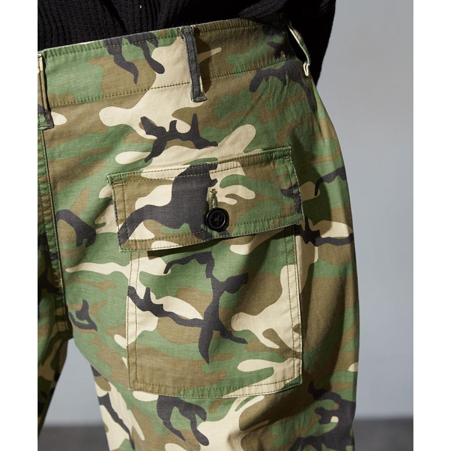 ベイカーパンツ メンズ 迷彩 パンツ チノパン チノパンツ ストレッチ 迷彩柄 カモフラ ブラック カーキ 黒 ワークパンツ | improves | 10