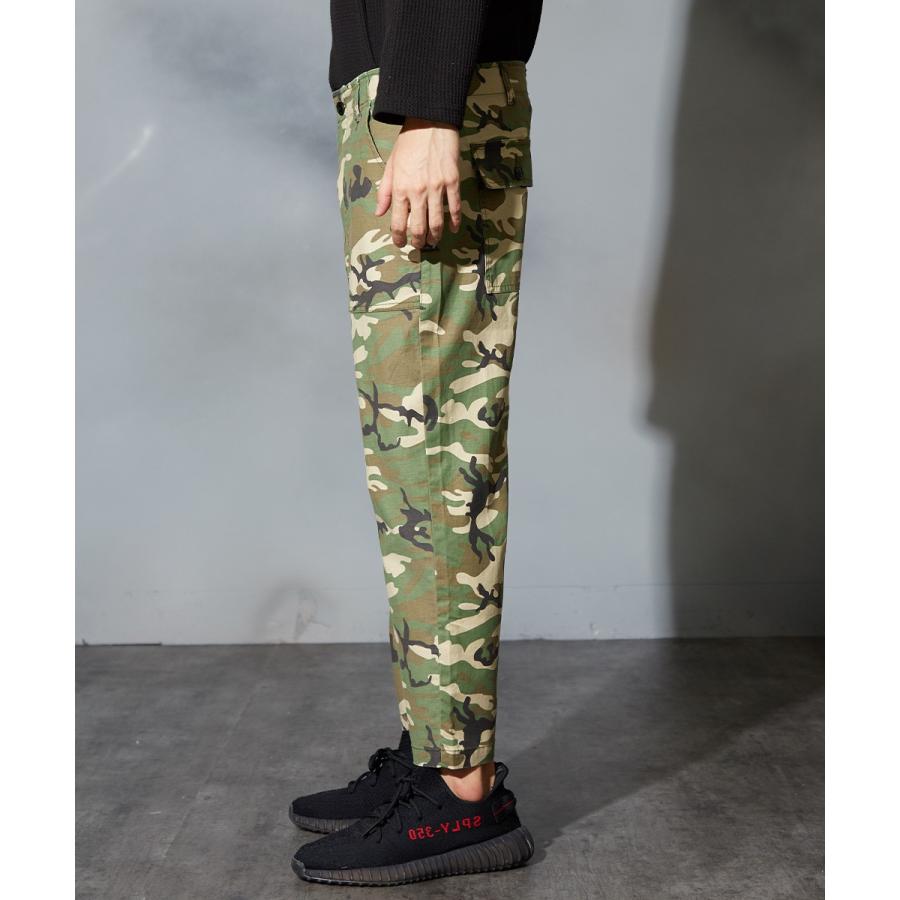 ベイカーパンツ メンズ 迷彩 パンツ チノパン チノパンツ ストレッチ 迷彩柄 カモフラ ブラック カーキ 黒 ワークパンツ | improves | 06