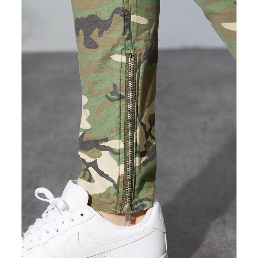 裾ジップ スキニー メンズ 迷彩 パンツ スキニーパンツ チノパン チノパンツ ストレッチ 迷彩柄 カモフラ カーキ | improves | 11