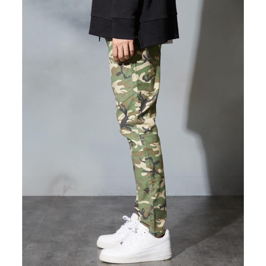 improves（インプローブス） 裾ジップ スキニー メンズ 迷彩 パンツ