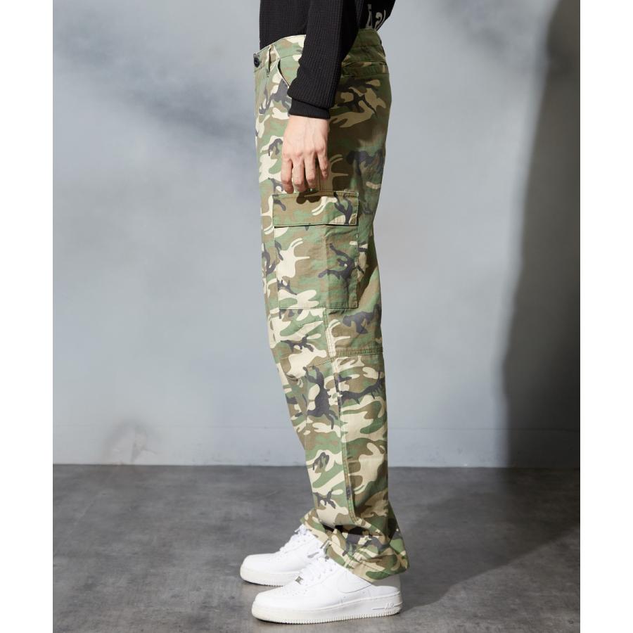 ワイド カーゴパンツ メンズ 迷彩 パンツ ワイドパンツ 迷彩柄 カモフラ カーキ ストリート系 ストリートファッション | improves | 07