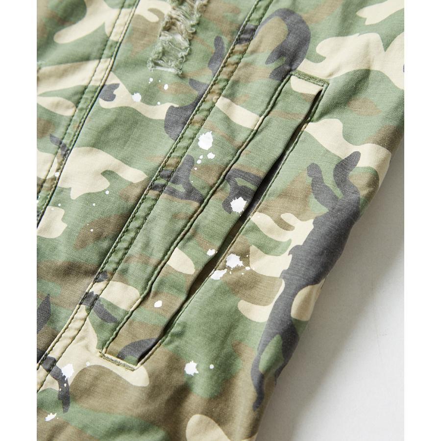 ビッグシルエット ジージャン メンズ ブルゾン Gジャン オーバーサイズ 迷彩 柄 ジャケット カモフラ カーキ 春 アウター | improves | 15