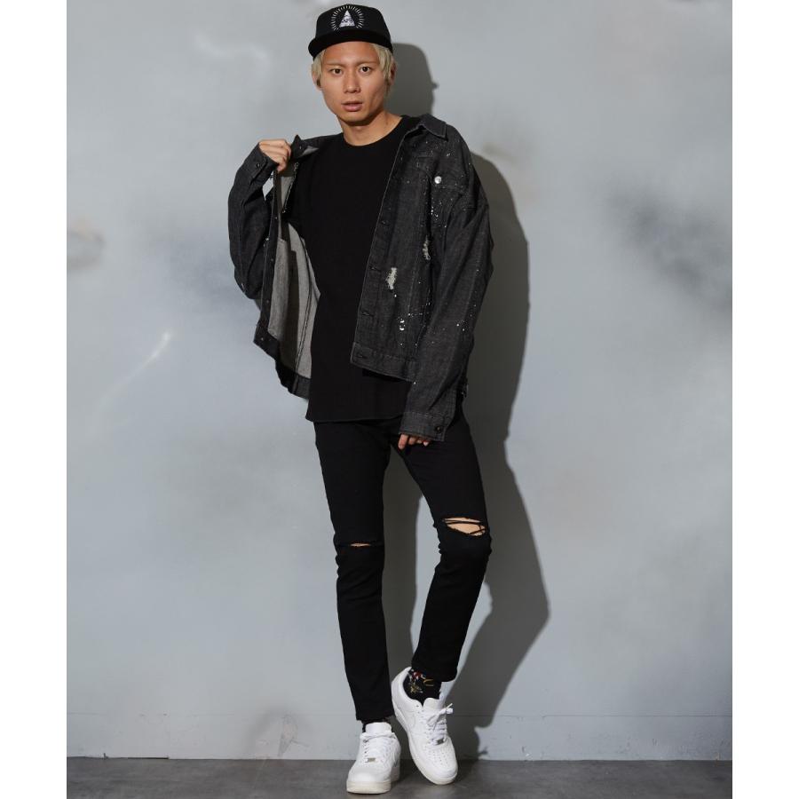 ビッグシルエット デニム ジージャン メンズ ブルゾン Gジャン デニムジャケット オーバーサイズ ジャケット 春 アウター | improves | 07