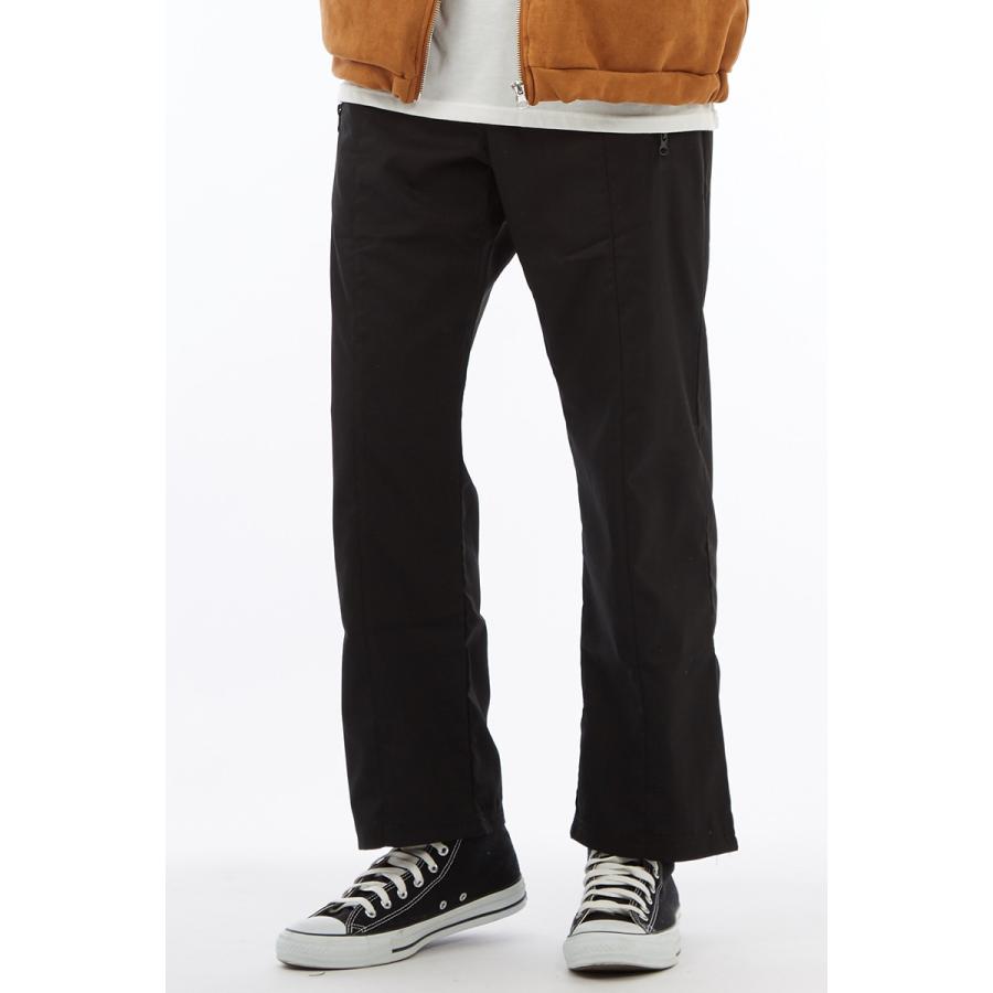 スーツ生地 ワイドパンツ メンズ バギーパンツ スラックス セットアップ可能 イージーパンツ ブラック グレー 黒 | improves | 02