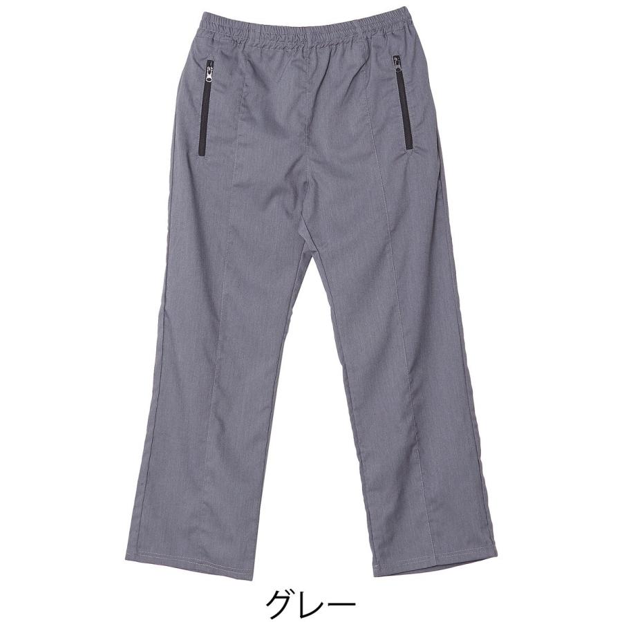 スーツ生地 ワイドパンツ メンズ バギーパンツ スラックス セットアップ可能 イージーパンツ ブラック グレー 黒 | improves | 04