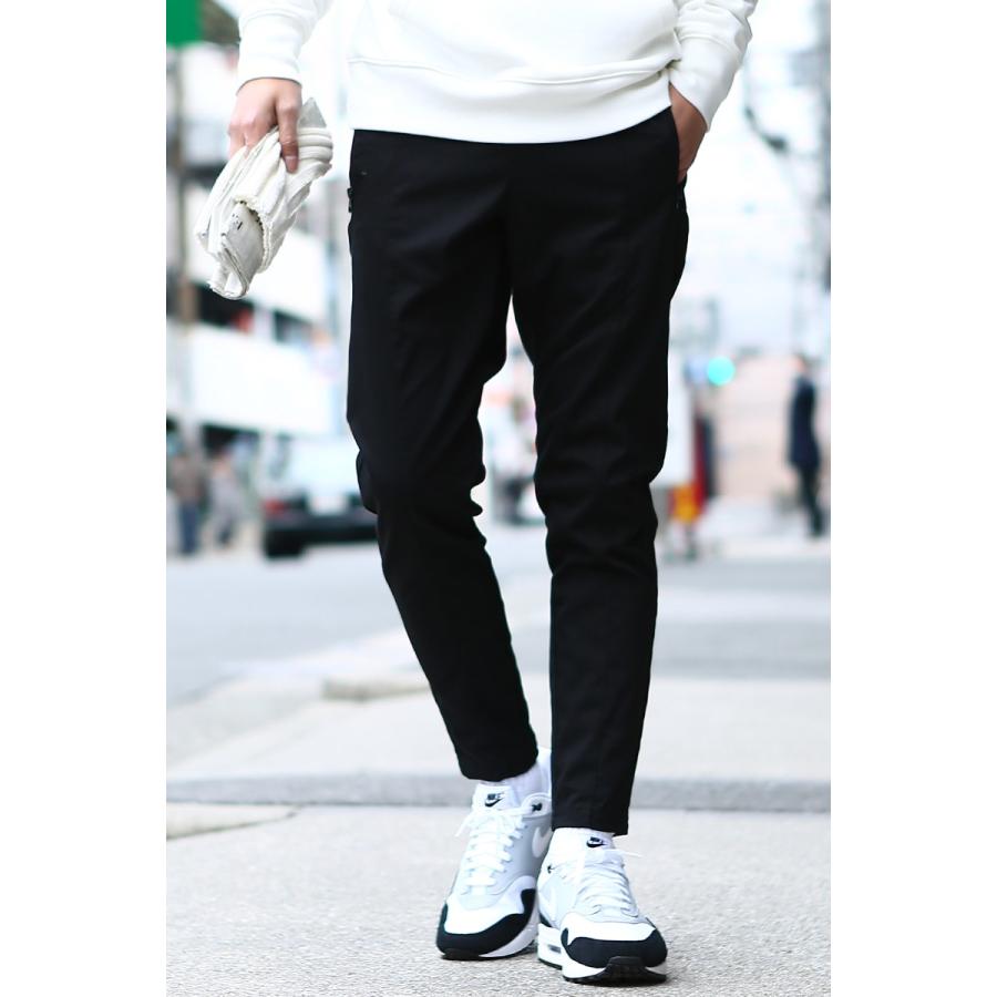 スーツ生地 スリム パンツ メンズ スラックス セットアップ可能 テーパードパンツ イージーパンツ ブラック グレー | improves | 02