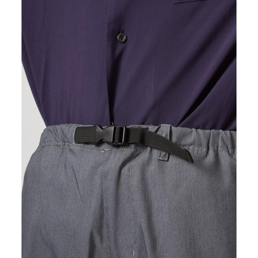 ショートパンツ メンズ 膝上 クライミングパンツ ハーフパンツ ショーツ 短パン TRスーツ生地 ブラック グレー 黒 きれいめ カジュアル | improves | 10