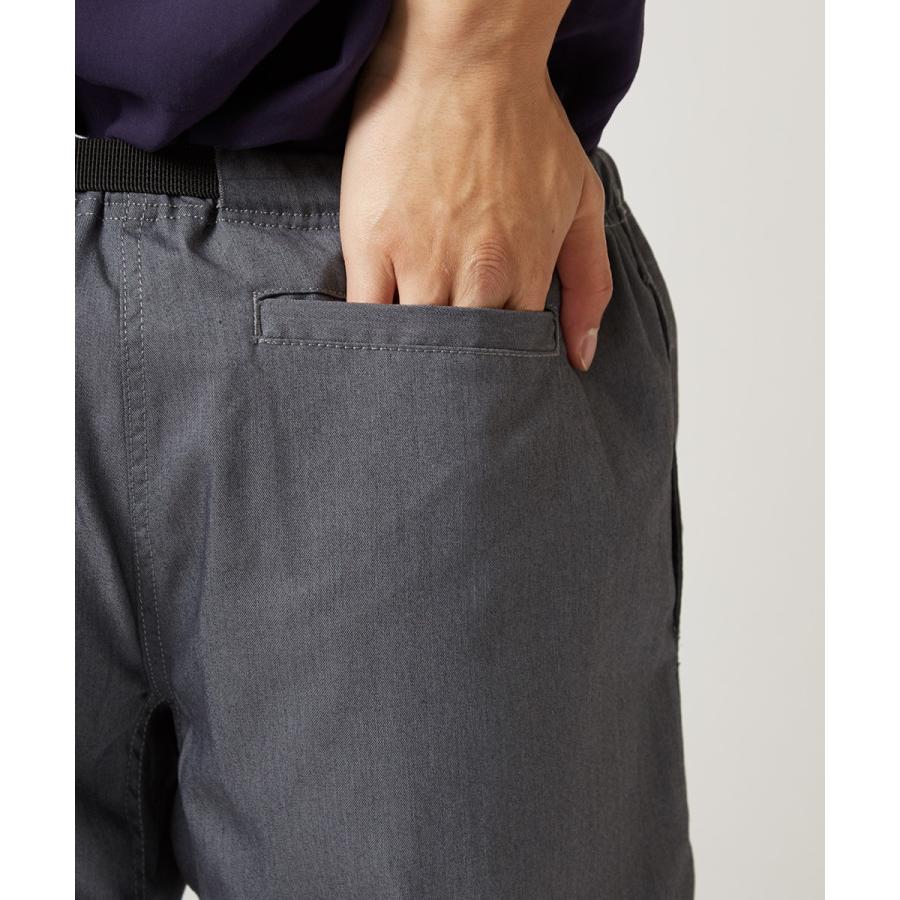 ショートパンツ メンズ 膝上 クライミングパンツ ハーフパンツ ショーツ 短パン TRスーツ生地 ブラック グレー 黒 きれいめ カジュアル | improves | 12