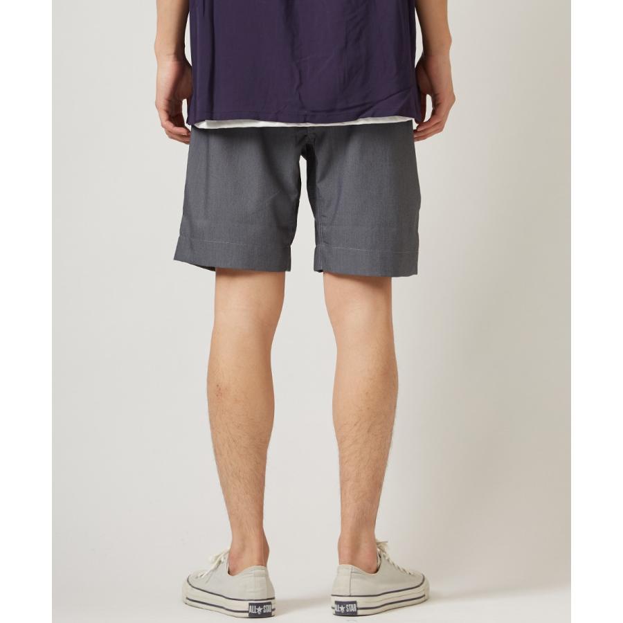 ショートパンツ メンズ 膝上 クライミングパンツ ハーフパンツ ショーツ 短パン TRスーツ生地 ブラック グレー 黒 きれいめ カジュアル | improves | 09