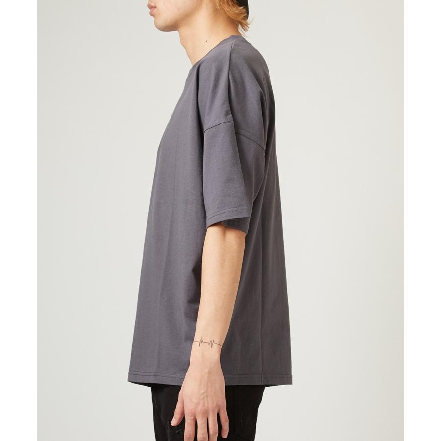 ビッグTシャツ メンズ ビッグシルエット Tシャツ カットソー 半袖 クルーネック オーバーサイズ ビッグサイズ トップス 無地 ブラック | improves | 13