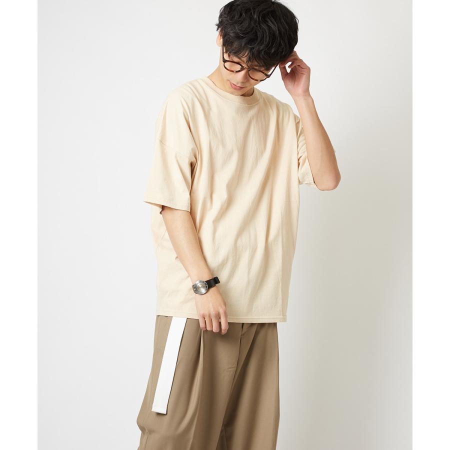 ビッグTシャツ メンズ ビッグシルエット Tシャツ カットソー 半袖 クルーネック オーバーサイズ ビッグサイズ トップス 無地 ブラック | improves | 02