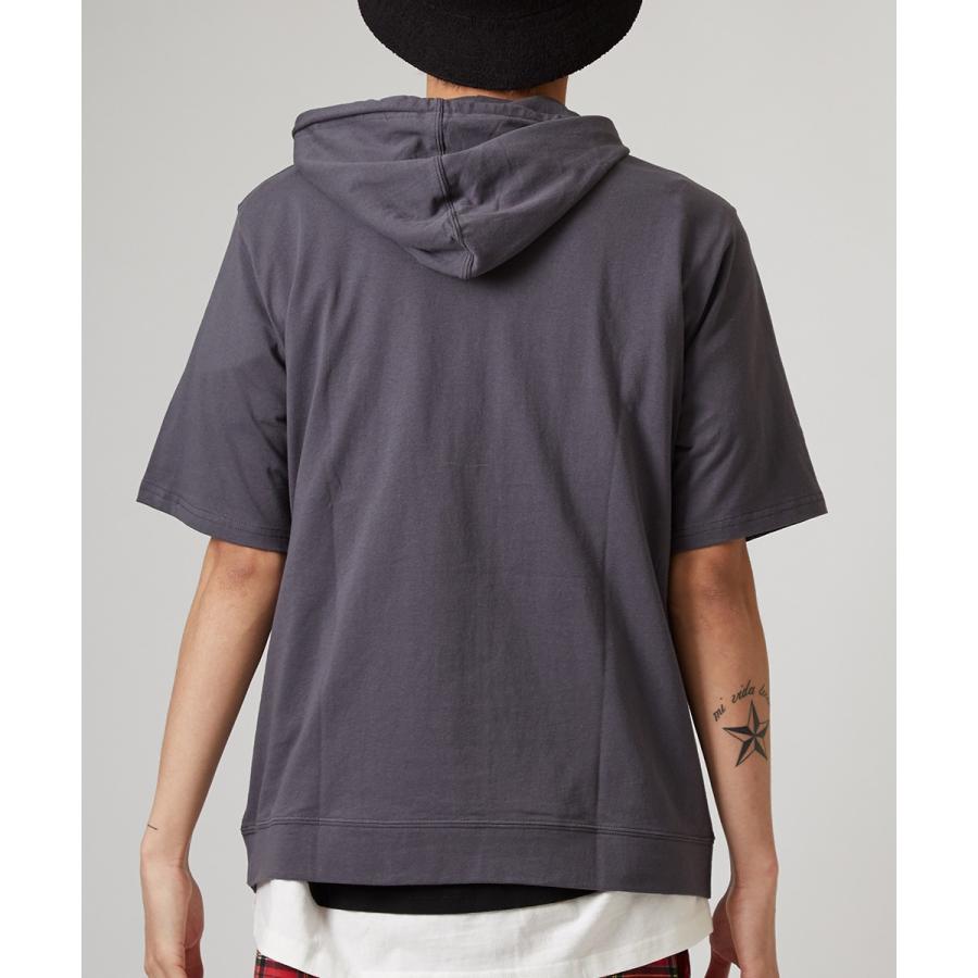 Tシャツ メンズ パーカー カットソー 半袖 フード Tパーカー プルオーバー トップス 無地 ブラック ベージュ ピンク グリーン 黒 | improves | 11