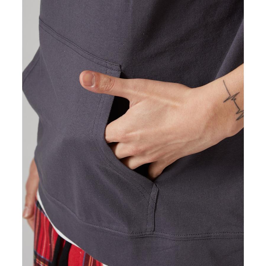 Tシャツ メンズ パーカー カットソー 半袖 フード Tパーカー プルオーバー トップス 無地 ブラック ベージュ ピンク グリーン 黒 | improves | 12