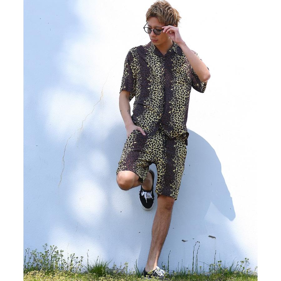 improves（インプローブス） 開襟シャツ 半袖 メンズ レオパード