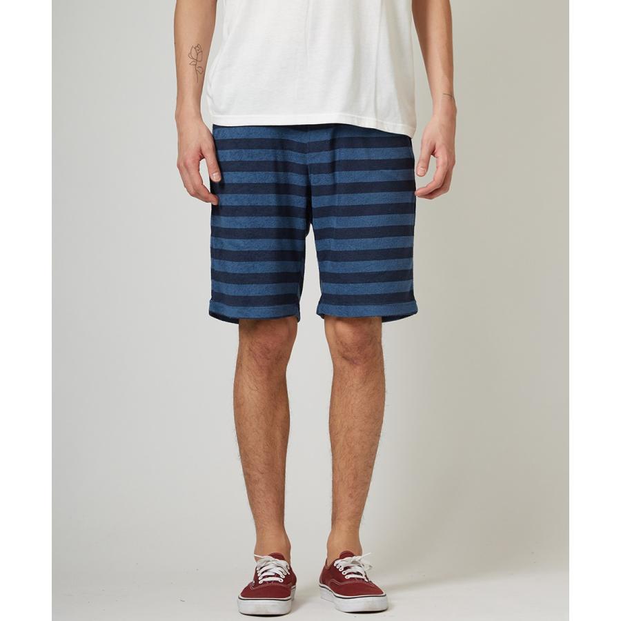 インディゴ パイル ボーダー ショートパンツ メンズ 膝上 ハーフパンツ ショーツ 短パン ブルー 青 サーフ系 スポーツミックス Improves インプローブス 通販 Yahoo ショッピング