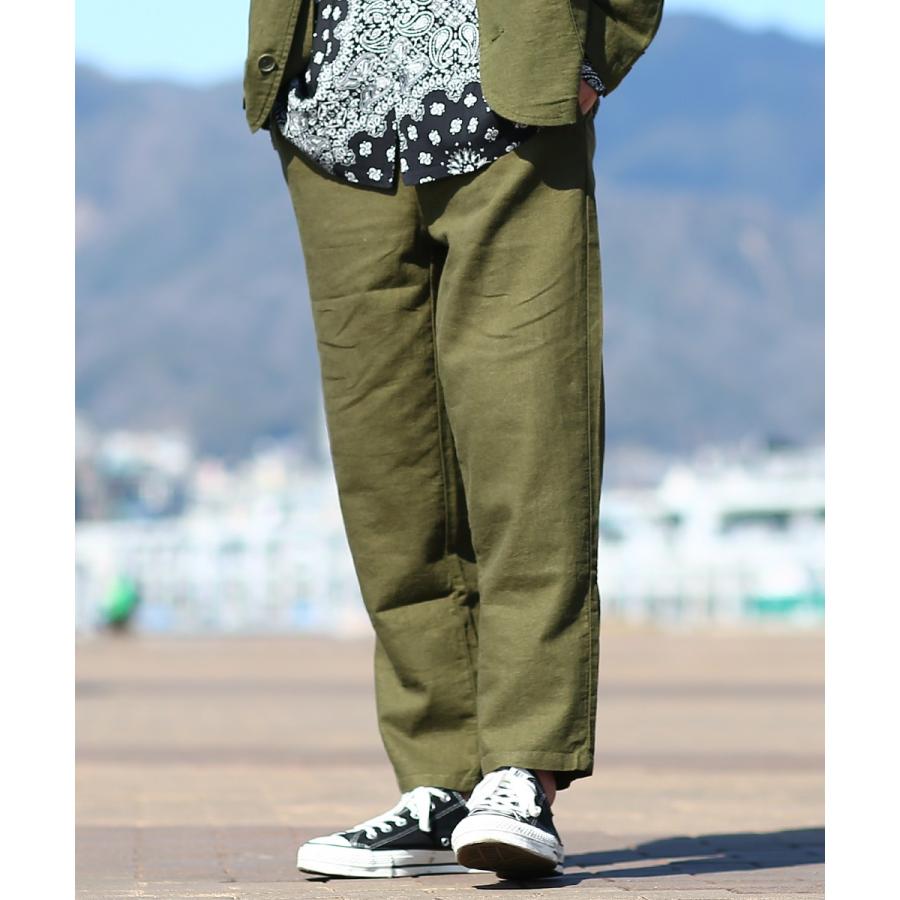 綿 麻 リネン アンクルパンツ メンズ アンクル丈 パンツ イージーパンツ きれいめ カジュアル ベージュ カーキ Improves インプローブス 通販 Yahoo ショッピング