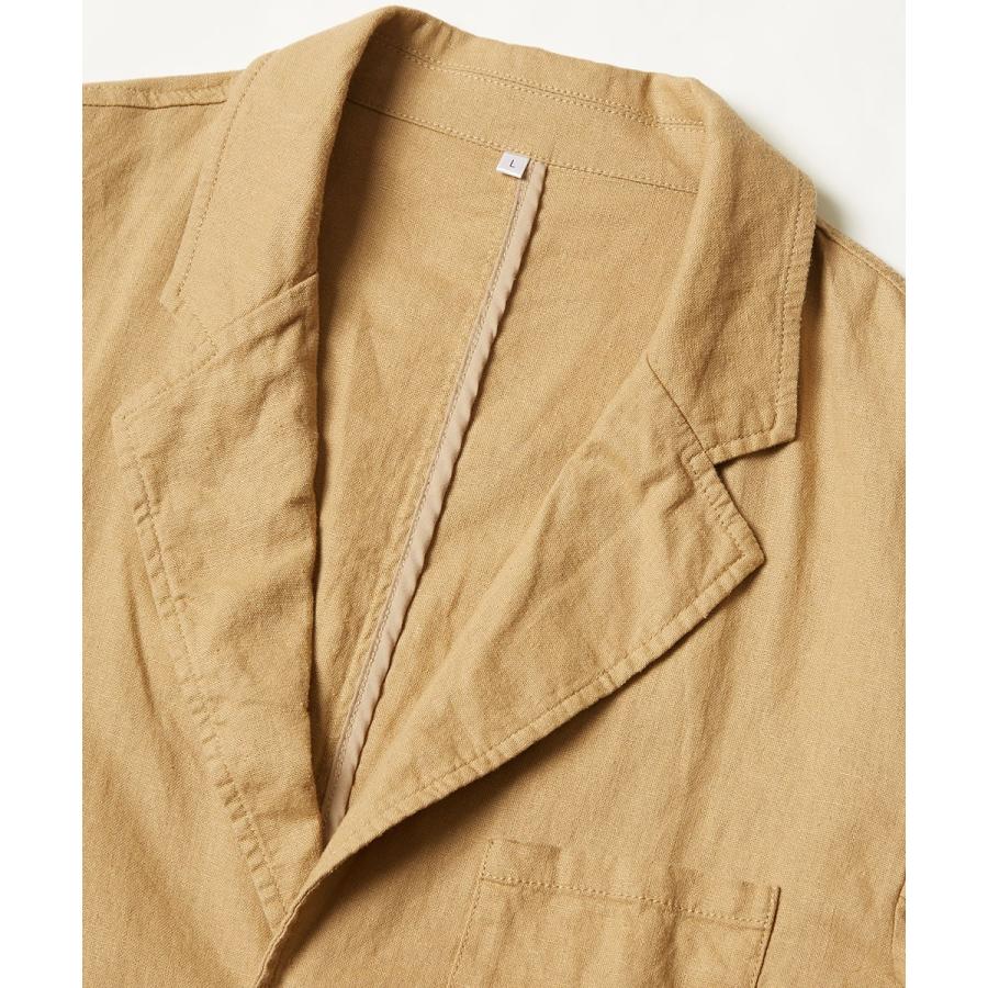 綿 麻 リネン テーラードジャケット メンズ テーラード ジャケット 春 アウター ブレザー ビジネス スーツ きれいめ カジュアル | improves | 13