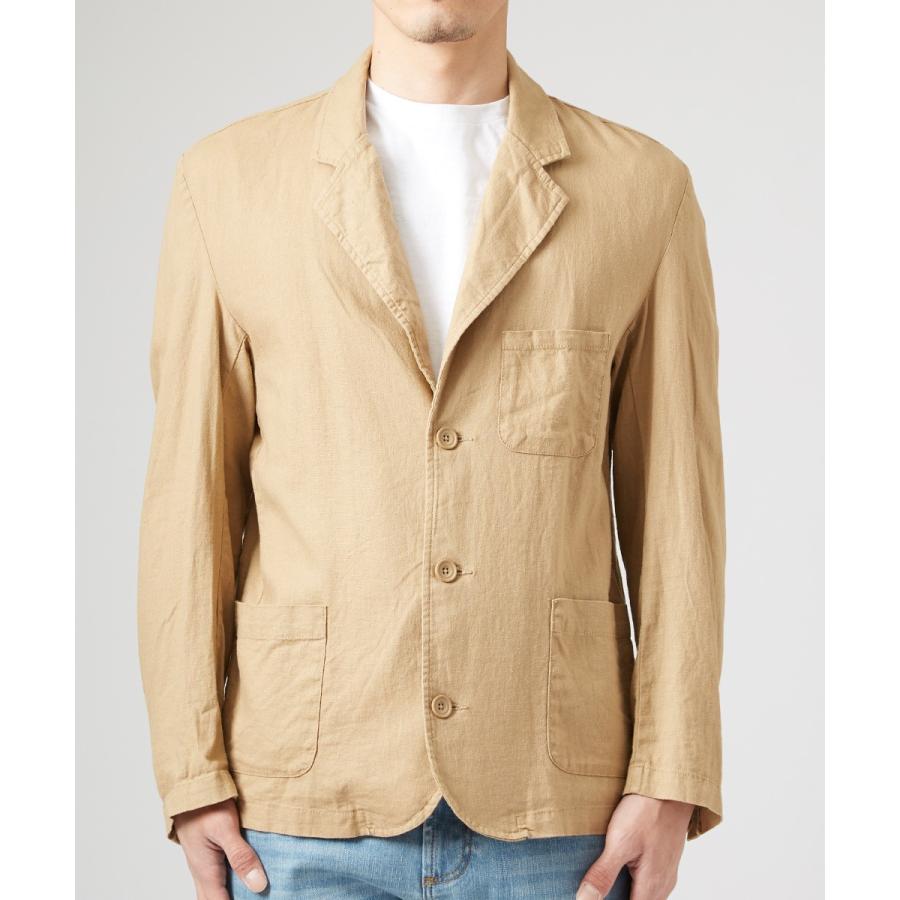 綿 麻 リネン テーラードジャケット メンズ テーラード ジャケット 春 アウター ブレザー ビジネス スーツ きれいめ カジュアル | improves | 09