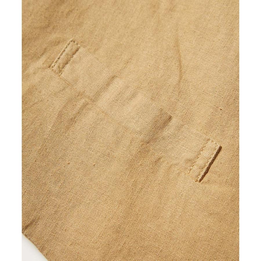 綿 麻 リネン ベスト メンズ ジレ 春 アウター ジャケット ビジネス スーツ きれいめ カジュアル ベージュ カーキ メンズファッション | improves | 12