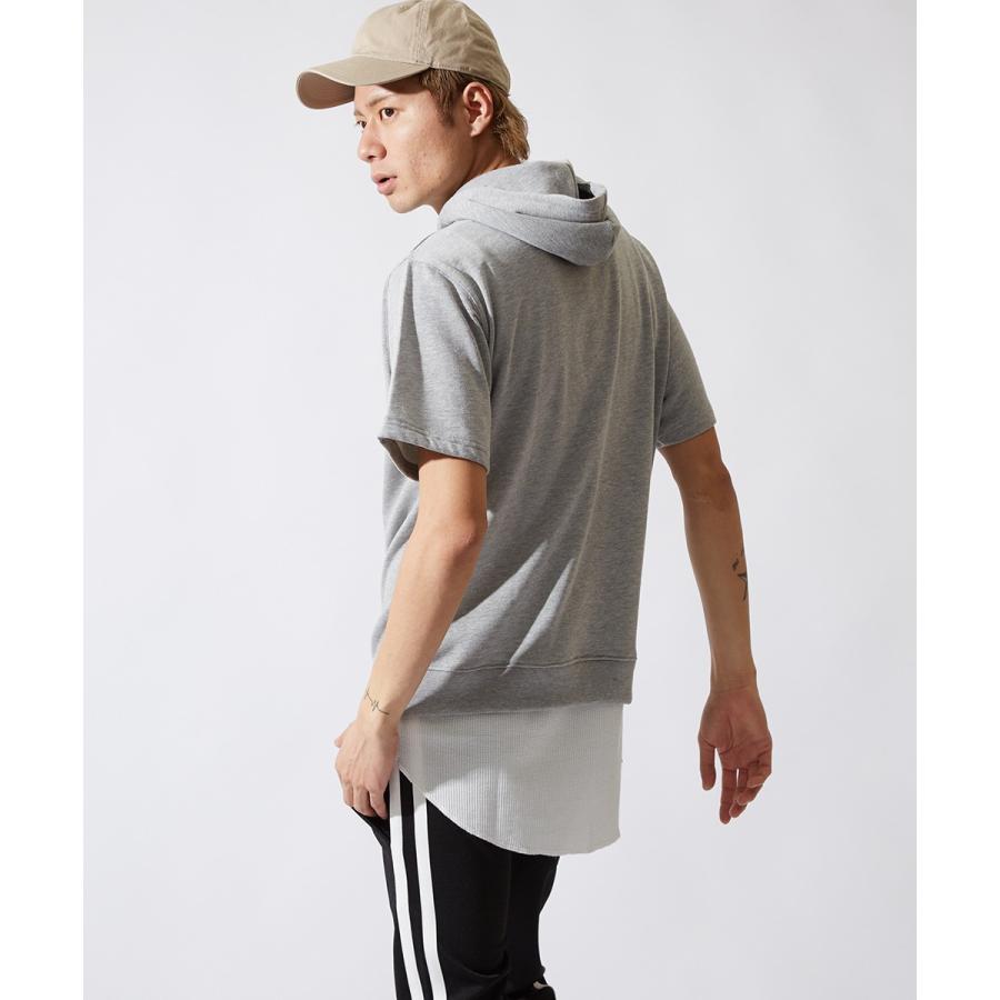 半袖 スウェット トレーナー メンズ 無地 スエット クルーネック カットソー トップス 裾サイドジップ グレー ブラック 黒 ストリート | improves | 04