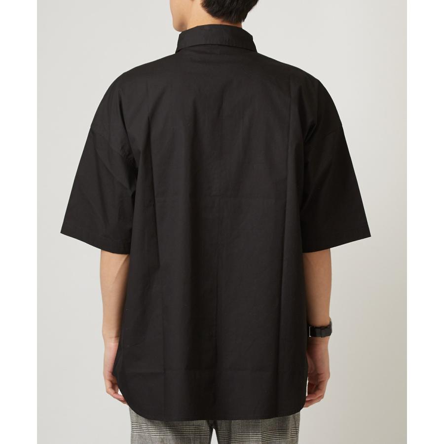 ビッグシルエット シャツ メンズ 半袖 ビッグシャツ 半袖シャツ ブロードシャツ オーバーサイズ ビッグサイズ ホワイト レッド ブルー | improves | 10