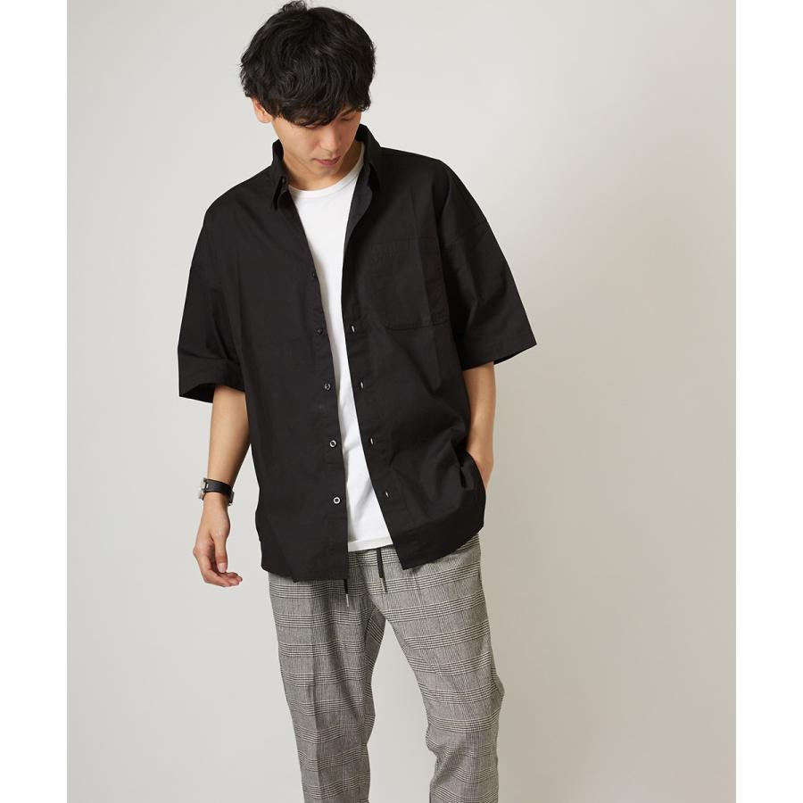 ビッグシルエット シャツ メンズ 半袖 ビッグシャツ 半袖シャツ ブロードシャツ オーバーサイズ ビッグサイズ ホワイト レッド ブルー | improves | 07