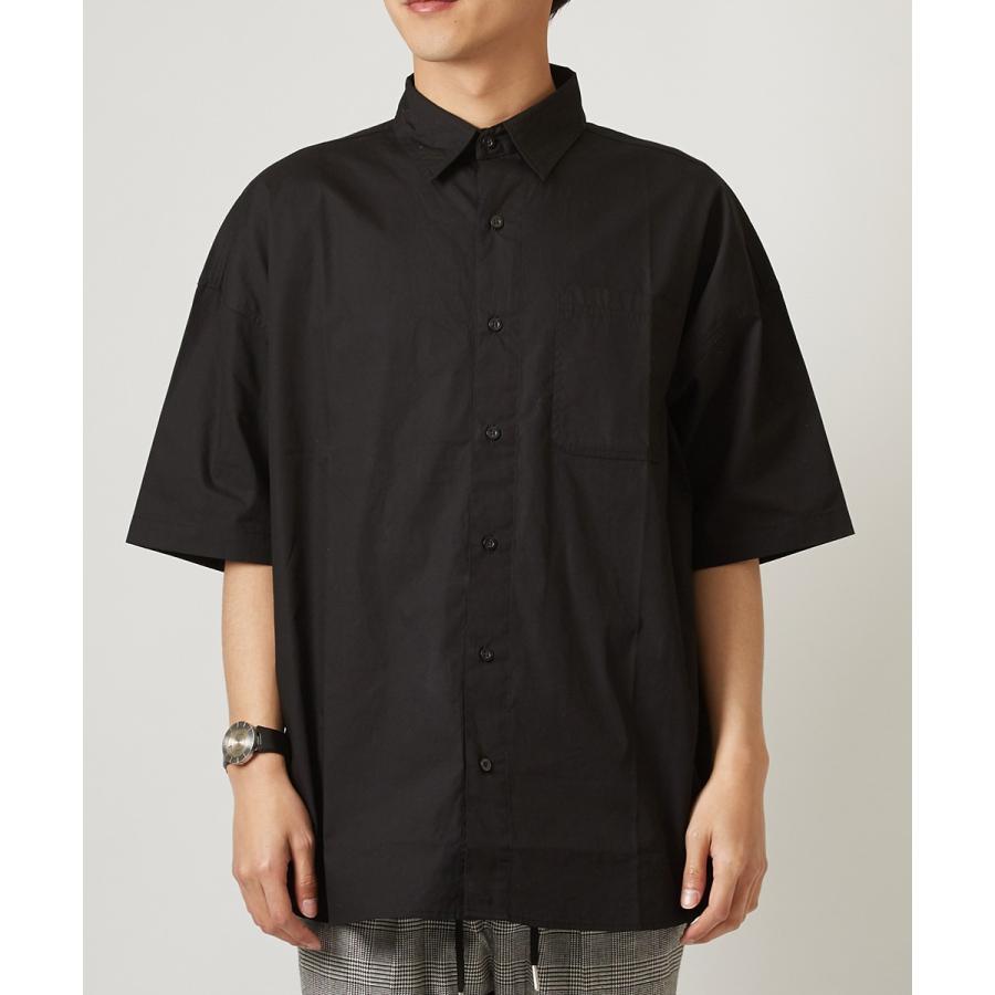 ビッグシルエット シャツ メンズ 半袖 ビッグシャツ 半袖シャツ ブロードシャツ オーバーサイズ ビッグサイズ ホワイト レッド ブルー | improves | 08