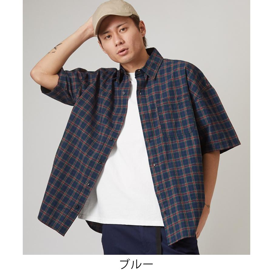 チェック ビッグシルエット シャツ メンズ 半袖 ビッグシャツ チェックシャツ 半袖シャツ ブロードシャツ オーバーサイズ ビッグサイズ Improves インプローブス 通販 Yahoo ショッピング