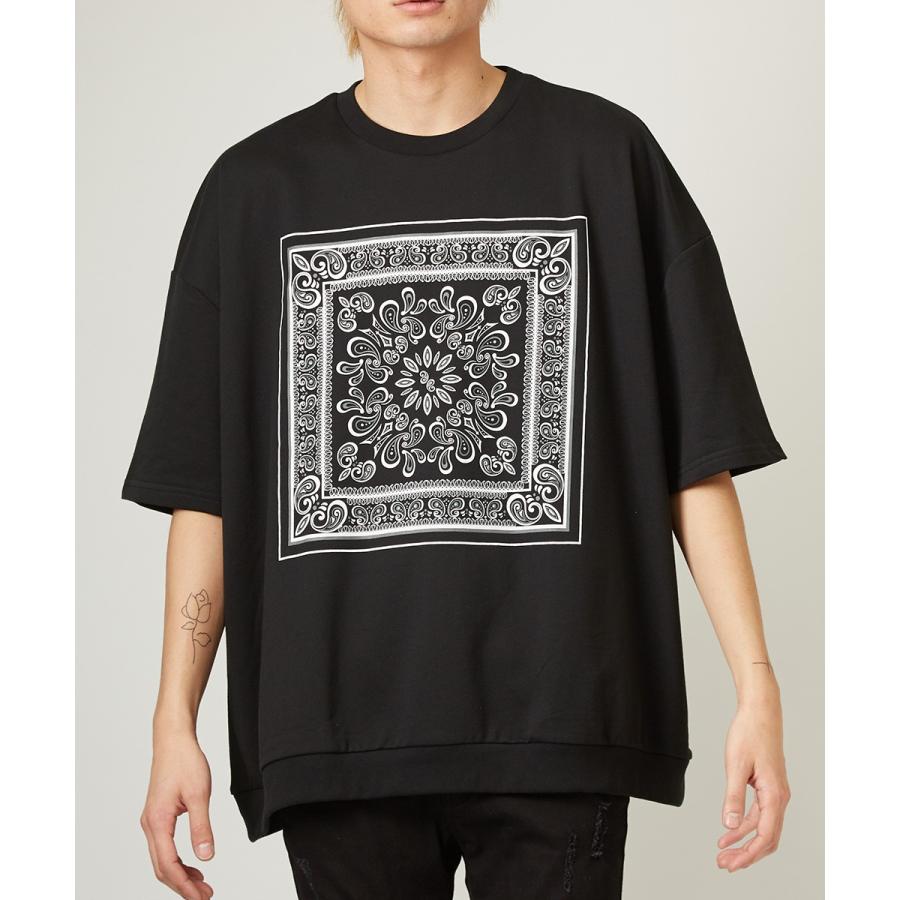 ビッグシルエット トレーナー メンズ 半袖 ビッグTシャツ カットソー Tシャツ クルーネック ロゴ プリント オーバーサイズ トップス | improves | 04