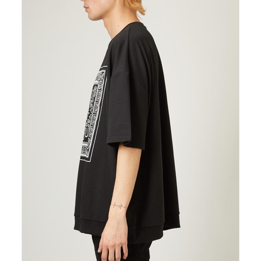 ビッグシルエット トレーナー メンズ 半袖 ビッグTシャツ カットソー Tシャツ クルーネック ロゴ プリント オーバーサイズ トップス | improves | 05