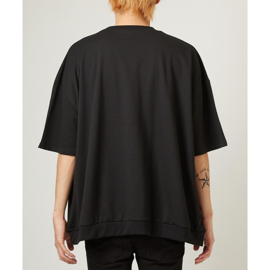 ビッグシルエット トレーナー メンズ 半袖 ビッグTシャツ カットソー Tシャツ クルーネック ロゴ プリント オーバーサイズ トップス | improves | 06