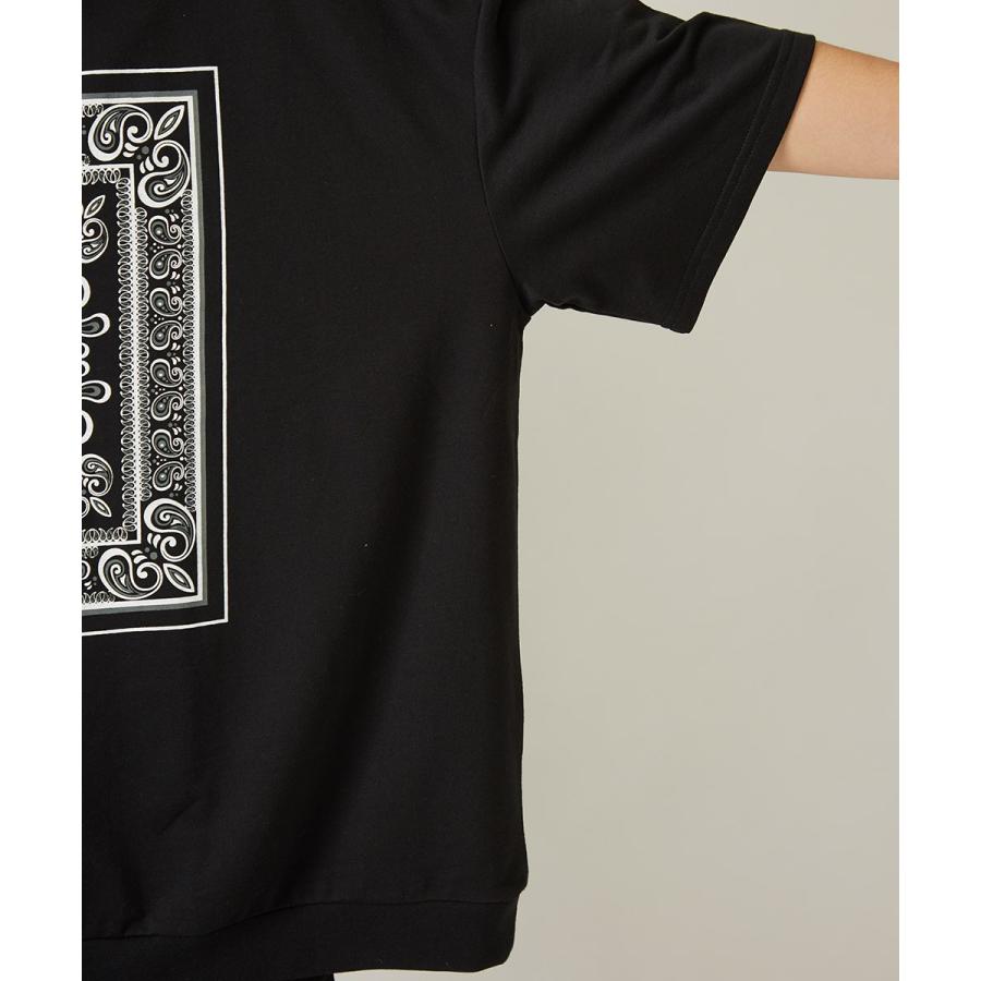 ビッグシルエット トレーナー メンズ 半袖 ビッグTシャツ カットソー Tシャツ クルーネック ロゴ プリント オーバーサイズ トップス | improves | 08