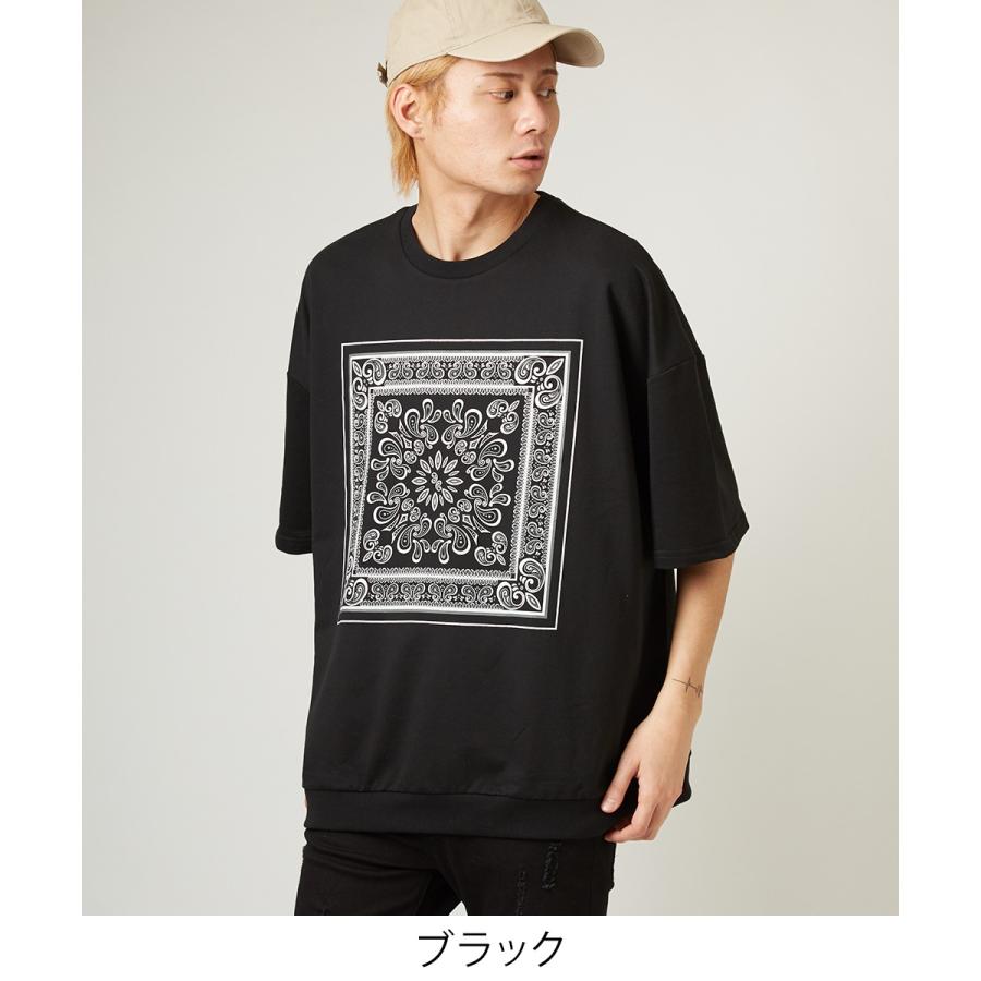 ビッグシルエット トレーナー メンズ 半袖 ビッグTシャツ カットソー Tシャツ クルーネック ロゴ プリント オーバーサイズ トップス | improves | 03