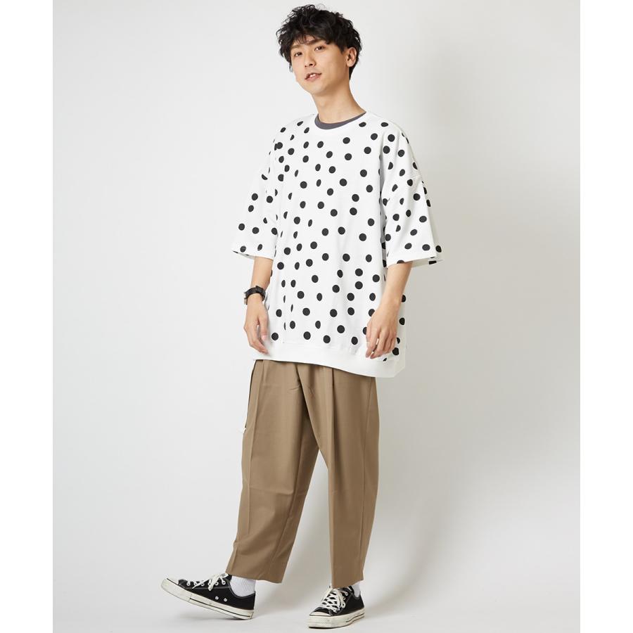 ビッグシルエット トレーナー メンズ 半袖 ビッグTシャツ カットソー Tシャツ クルーネック ロゴ プリント オーバーサイズ トップス | improves | 02