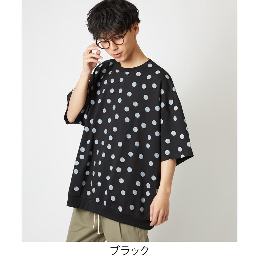 ビッグシルエット トレーナー メンズ 半袖 ビッグTシャツ カットソー Tシャツ クルーネック ロゴ プリント オーバーサイズ トップス | improves | 03