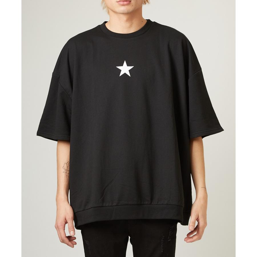 ビッグシルエット トレーナー メンズ 半袖 ビッグTシャツ カットソー Tシャツ クルーネック ロゴ プリント オーバーサイズ トップス | improves | 05