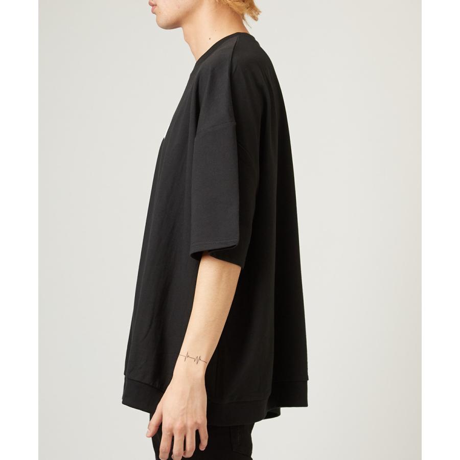 ビッグシルエット トレーナー メンズ 半袖 ビッグTシャツ カットソー Tシャツ クルーネック ロゴ プリント オーバーサイズ トップス | improves | 06