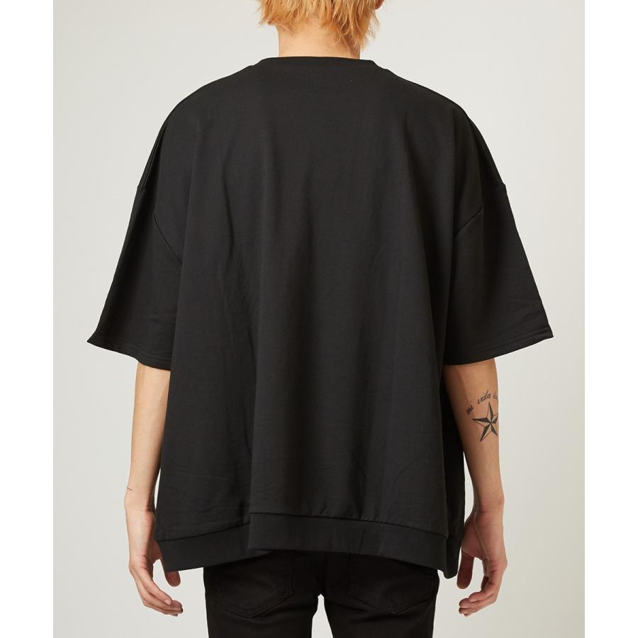 ビッグシルエット トレーナー メンズ 半袖 ビッグTシャツ カットソー Tシャツ クルーネック ロゴ プリント オーバーサイズ トップス | improves | 07