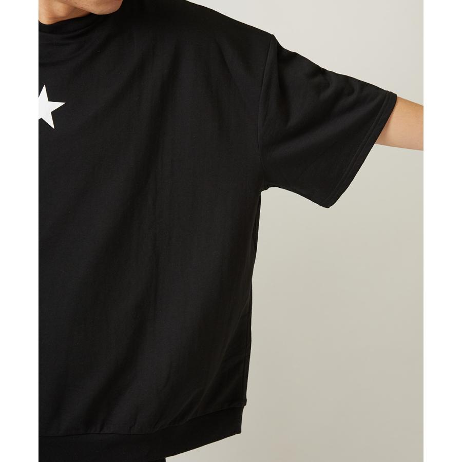 ビッグシルエット トレーナー メンズ 半袖 ビッグTシャツ カットソー Tシャツ クルーネック ロゴ プリント オーバーサイズ トップス | improves | 09