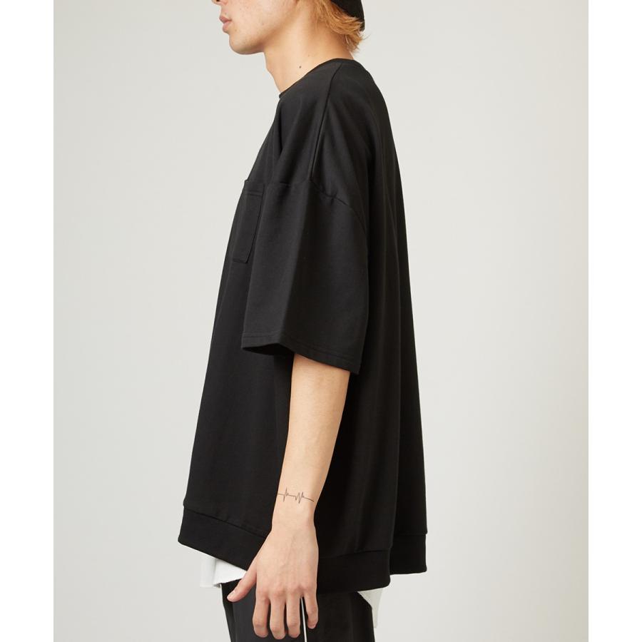 ビッグシルエット トレーナー メンズ 無地 半袖 ビッグTシャツ カットソー Tシャツ クルーネック オーバーサイズ ビッグサイズ 白 黒 | improves | 11