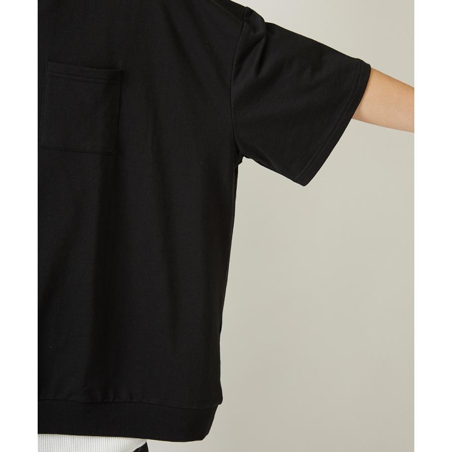 ビッグシルエット トレーナー メンズ 無地 半袖 ビッグTシャツ カットソー Tシャツ クルーネック オーバーサイズ ビッグサイズ 白 黒 | improves | 14