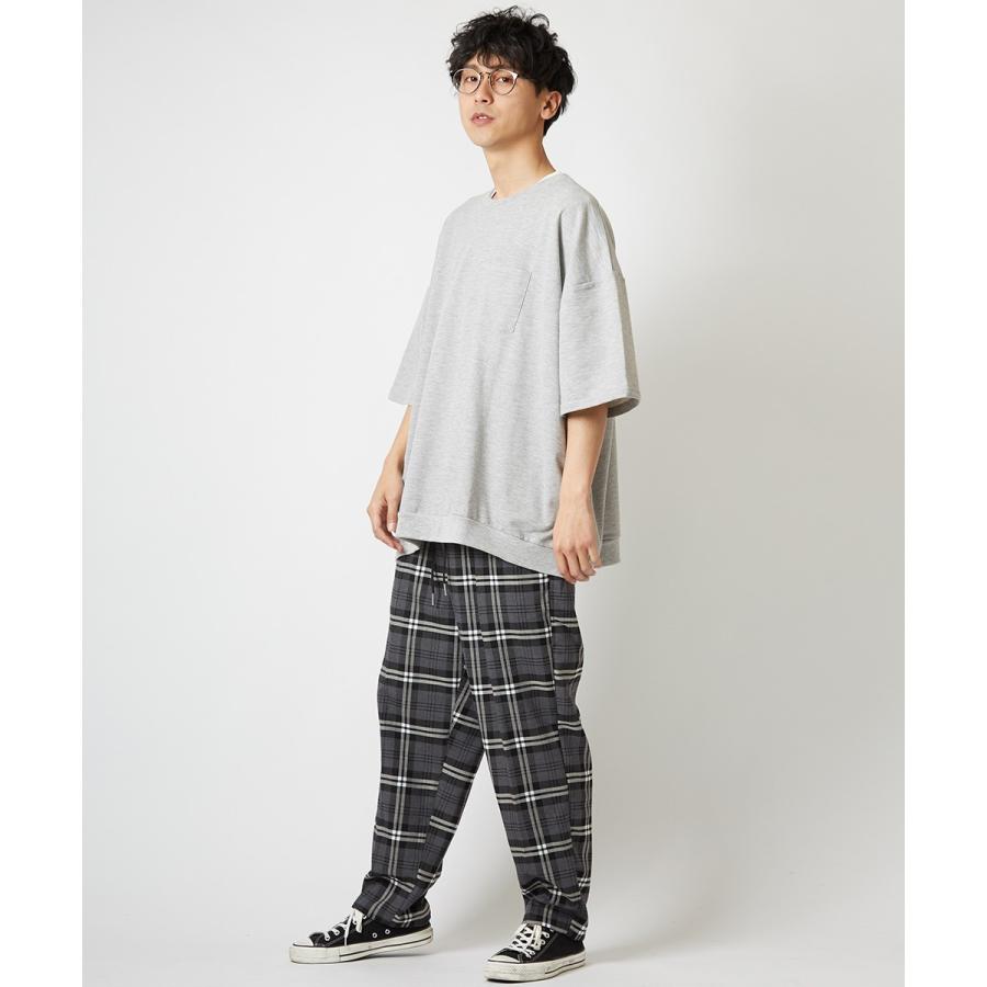 ビッグシルエット トレーナー メンズ 無地 半袖 ビッグTシャツ カットソー Tシャツ クルーネック オーバーサイズ ビッグサイズ 白 黒 | improves | 08