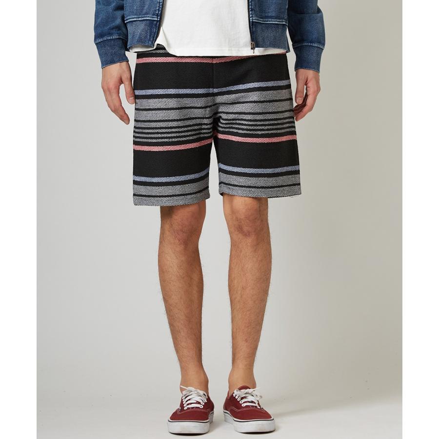 裏使い スウェット ボーダー ショートパンツ メンズ 膝上 ハーフパンツ ショーツ 短パン ブラック 黒 サーフ系 スポーツミックス 501 Improves インプローブス 通販 Yahoo ショッピング