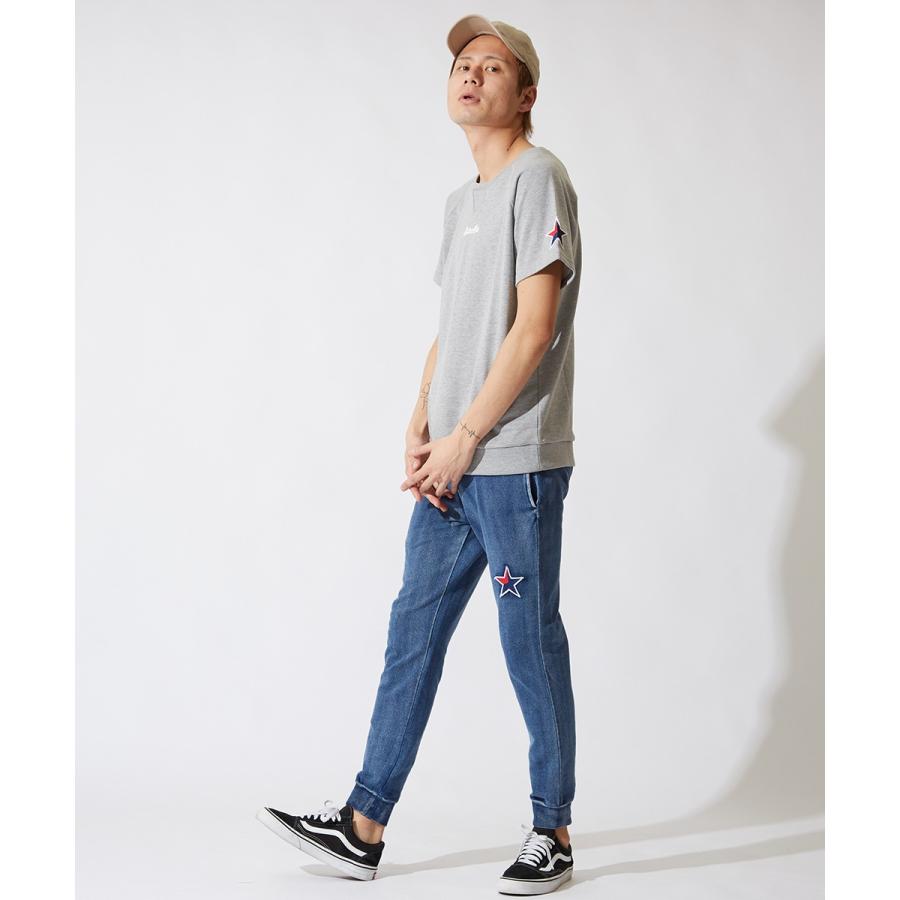 半袖 トレーナー メンズ スウェット スエット クルーネック プルオーバー Tシャツ カットソー 星 ワッペン スター ロゴ サーフ系 | improves | 02
