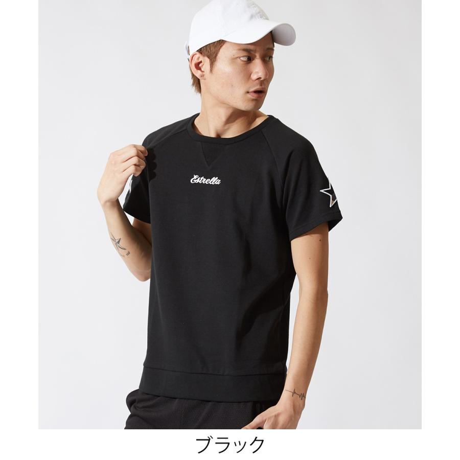 半袖 トレーナー メンズ スウェット スエット クルーネック プルオーバー Tシャツ カットソー 星 ワッペン スター ロゴ サーフ系 | improves | 04